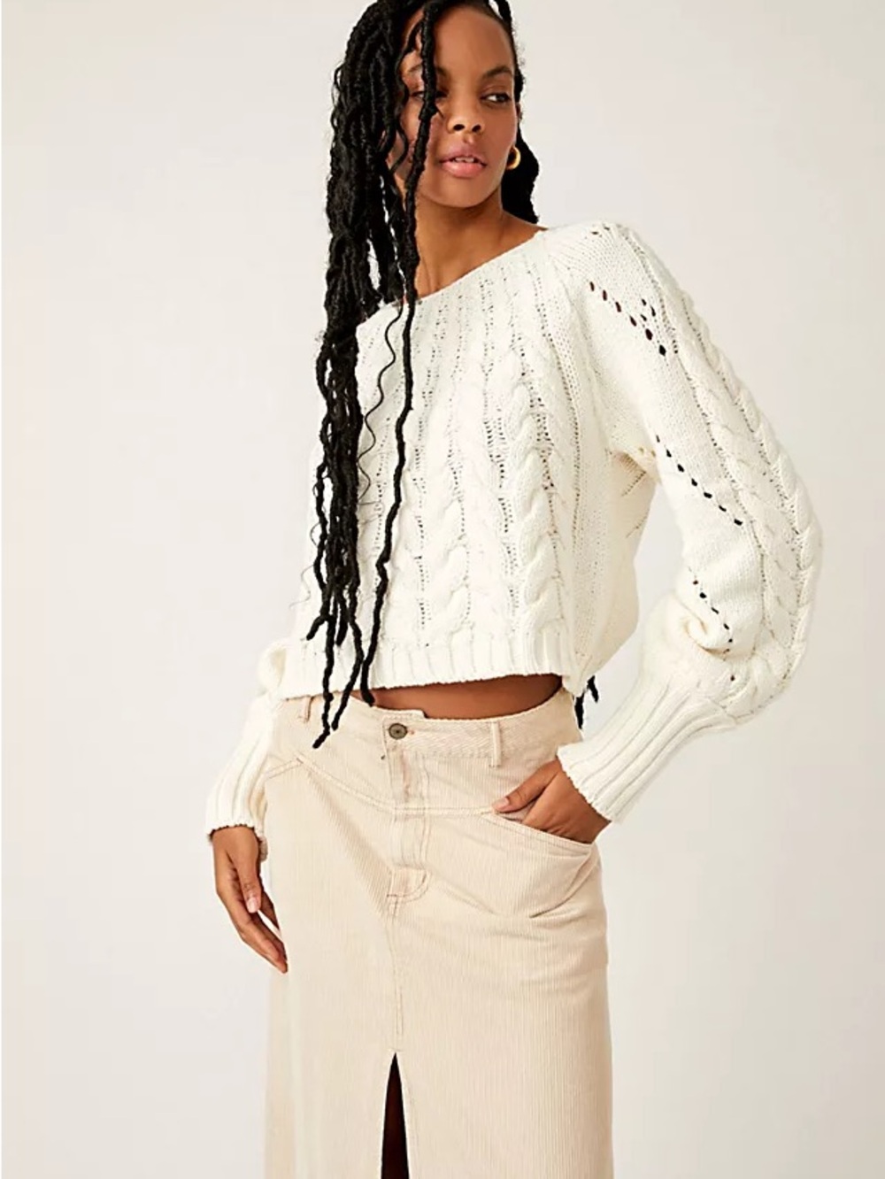 Free People Sandre Knit Pullover
